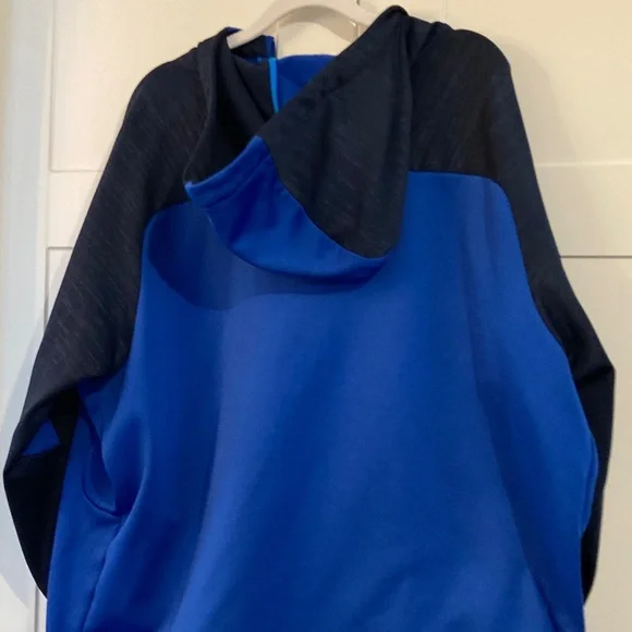 Nike Therma-FIT Full Zip Hoodie Mens XXL Blue Black Colorblock Fleece Jacket - Picture 5 of 6